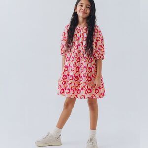 Zara Girls Seamed Floral Dress Size 13-14